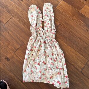 Floral open back dress